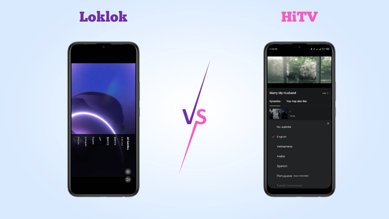 Loklok vs. HiTV: A Library of Multiple Genres and English Subtitles